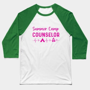 Retro Summer Camp Counselor Outdoor Vacation Baseball T-Shirt